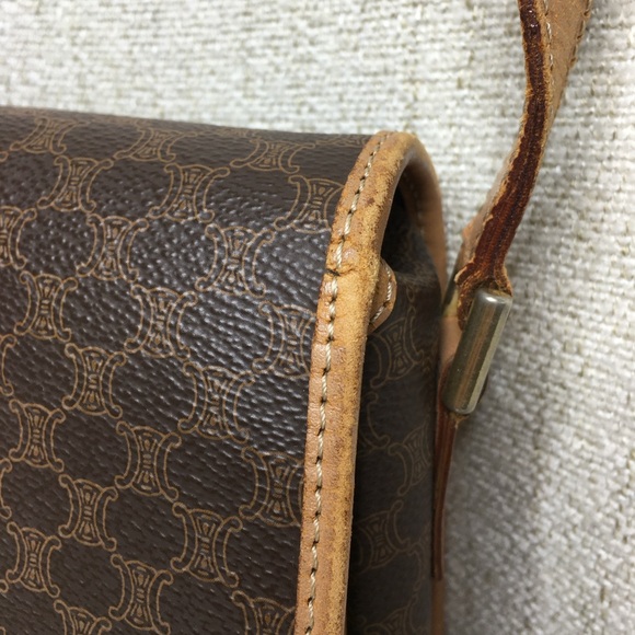 Authentic Celine brown crossbody bag Macadam pattern - Picture 11 of 16